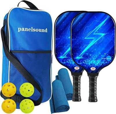 China Custom Durable High Quality Fiberglass Pickleball Paddle With PP Honeycomb Core Pickleball Paddle Set for sale