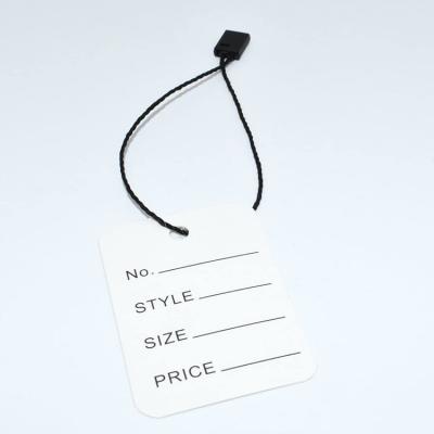 China Customizable Sustainable Blank Marking Voucher Tags Store Tags Clothing Tags Nylon String For Clothing Retail Store for sale