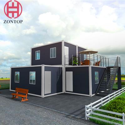 China Zontop China 20ft Modern Factory Ready Office Prefab Luxury Container Modular Home Prefab Home for sale