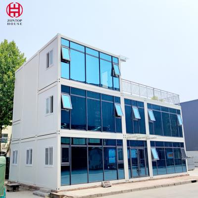 China Zontop Ready Modern Easy Assemble Prefab Steel Modular Container Homes Resort 2 Room Prefab Homes for sale