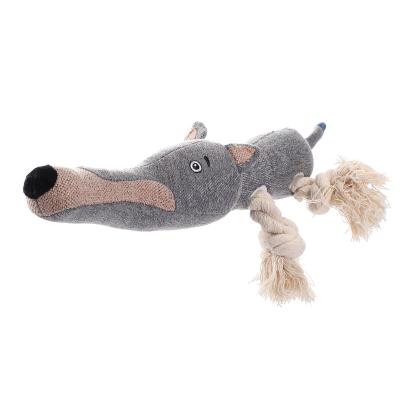 China Long Dogs Plush Dog Canvas Dog Picture Cotton Rope Squeaky Toys, Manufacturer Directly for sale