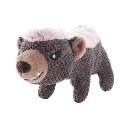 China Dogs Honey Badger Trained Dog Plush Squeaky Toys, Directly From Manufacturer for sale