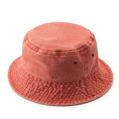 China Image Mink Personalized Washed New Vintage Luxury Custom Hat Distressed Single Bucket Hat for sale