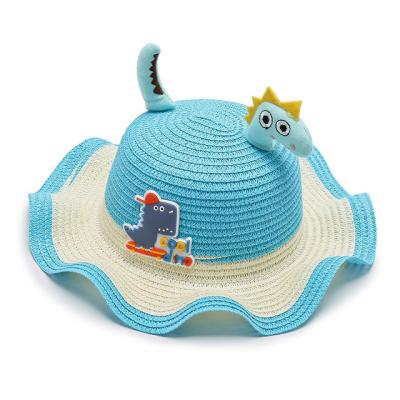 China Checked Hot Selling Cute Kids Bucket Hats Sun Felted Hat Straw Summer Kids Bucket Hats for sale