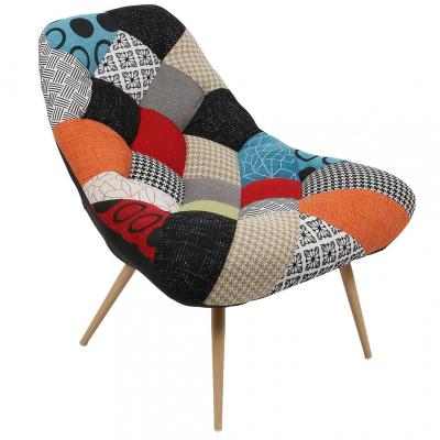 China Famous Designers Patchwork VISON Luxury Lounge Chair Multi Colored Patchwork Chairs For Modern Living Room for sale