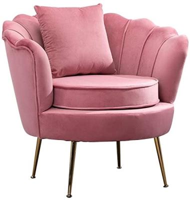 China Luxury modern design MINK shell sofa chair single seat velvet comfortable sofa armchair for sale