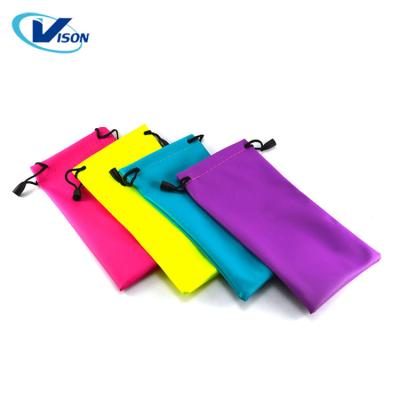 China Factory Directly Newest Wholesale Cloth Glass Case Drawstring Sun Glasses Bag for sale