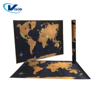 China Adventure Travel Scratch Unique Design Hot Selling World Map Scratch Off Australia Map for sale