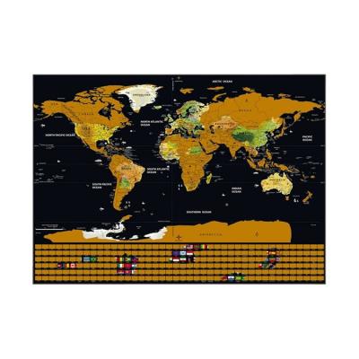 China Adventure Travel Scratch Off Map Factory Wholesale Popular Hard Paper Scratch Off Fun Globe World Travel Map Copy for sale