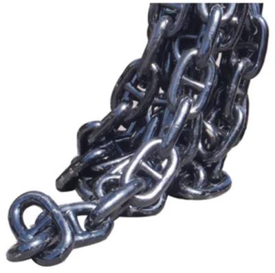 China Marine Equipment Link Anchor Chain High Polish Silver Mirror Boat Coated Anchor Chain for sale