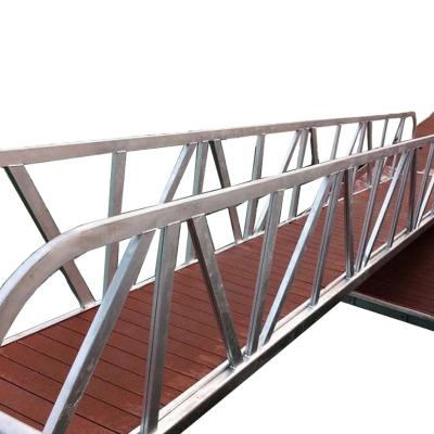 China Stable Custom Aluminum Steel Boat Floating Dock Gangway Ramp Ladder Deck Marine Platform for sale