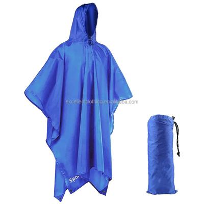 China Reusable Waterproof Raincoat Rain Coat Multifunction Windproof Waterproof Poncho Hooded Raincoat Camping Hiking Rain Ponchos for sale