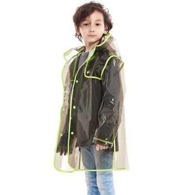 China Durable Wholesale Colorful Designs Latest Pattern Transparent EVA Raincoat For Kids for sale