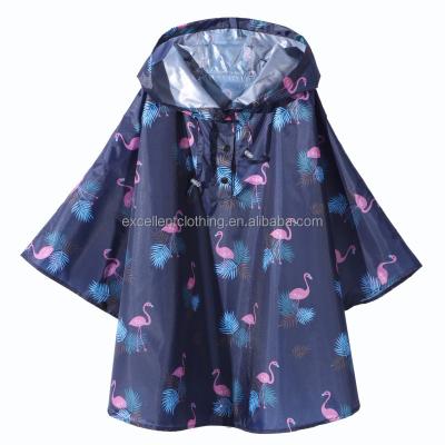 China /Windproof/Eco-friendly/Durable/Soft Raincoat Printing Creative Backpack Kids Poncho Rain Poncho Waterproof For Kids Raincoats for sale