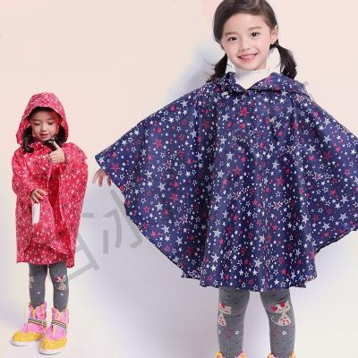 China Bachelorette Rainwear Raincoat For Kids Star Printed Raincoat Girls Raincoat Children Cape Poncho Boys Rainwear Impermeable for sale