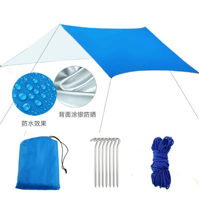 China Extended type waterproof multifunctional square awning and sunscreen beach pergola sunshade tent light and thin coated floor mat for sale