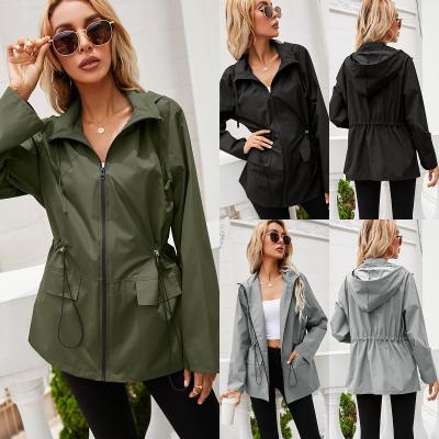 China Waterproof Women's Jacket Coat Lightweight Raincoat Hooded Outdoor Anorak /Windproof/Eco-friendly/Durable/Soft Increasing Rain Jacket for sale