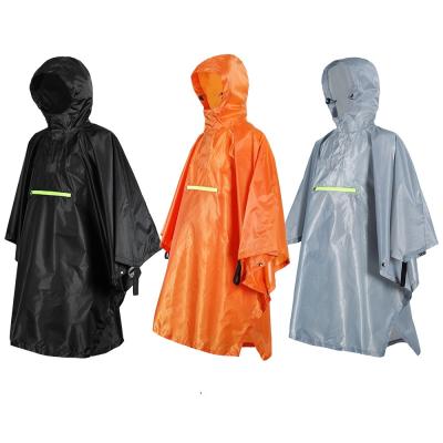 China Polyester Waterproof Windproof Raincoat Rain Poncho Travel Mat Camping Tent Rain Outdoor Rising Recycling Shelter for sale