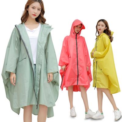 China Factory direct /Windproof/Eco-friendly/Durable/Soft polyester fabric raincoat outdoor ultra light backpack portable rain wear poncho for sale