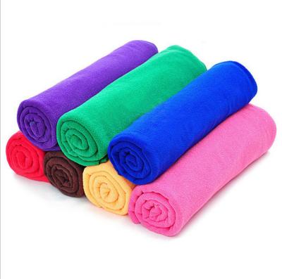 China Child Safe Solid Color Plain Dyed Microfiber Edgeless Wholesale Car Wash Cleaning Towel for sale