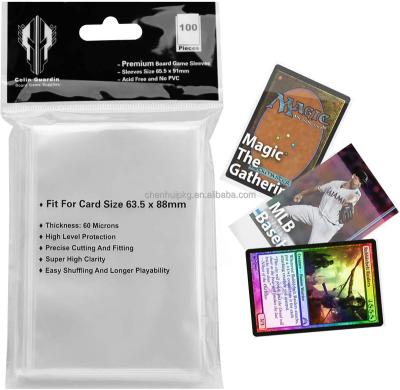 China Fashion Board Game Card Sleeves Standard Size 63.5x88mm for sale