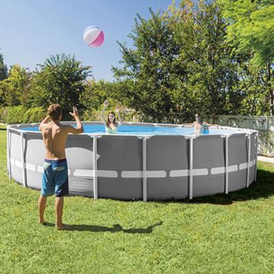 China Rental of amusement park equipment; outdoor pool game grade cheap 150cm 4 rings frame deep round swimming pool for kids for sale