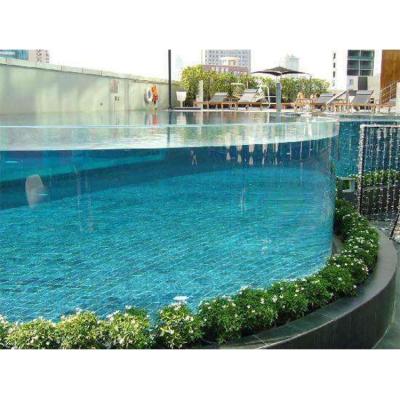 China Strong Plasticity Acrylic Swimming Pool Plexi Glass Panel Customized Thick Acrylic Swimming Pool Sheet For Swimming Pool for sale