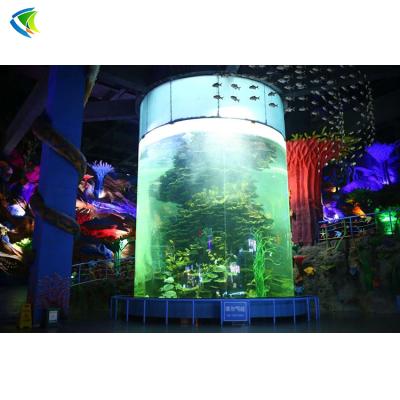 China Wholesale High Quality Viable Round Public Acrylic Cylinder Aquarium Fish Tanks Acrylic Fish Tank% for sale