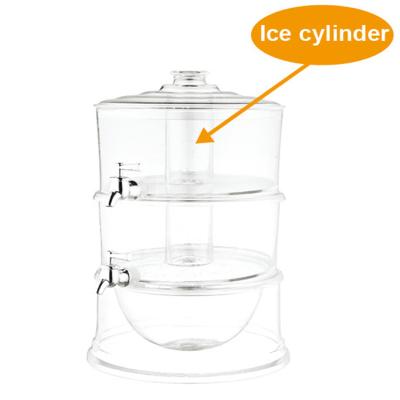 China Plastic Tabletop Beverage Cylinder Tower Juice Dispenser, 3 Layers Beverage Wine Beer Tower Stand Dispenser for sale