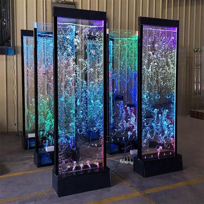 China New Design (Other)Adjustable Fashion Led Acrylic Bubble Wall Wall Mounted Plastic Water Air Curtain for sale