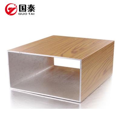 China Hot Product Decorations Wood Grain Aluminum Tube Aluminum Profile Price Foil For Kitchen for sale