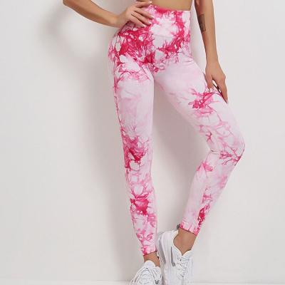 China Factory Breathable OEM Seamless With Print High Elastic Waist Yoga Sports Tight Gym Leggings for sale