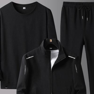 China Breathable drop shipping in 8xl fashion big running men's jacket sleeves sweater pant long three piece set sports activewear for sale