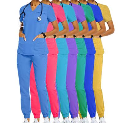 China Eco-Friendly DDP Breathable Design New Style Nursing Charokee Uniform Jogger Yoga Scrubs for sale