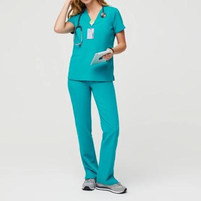 China DDP Eco-Friendly Fashion Medical Nurse Uniform Designs Customized Best Jogger Scrubs for sale