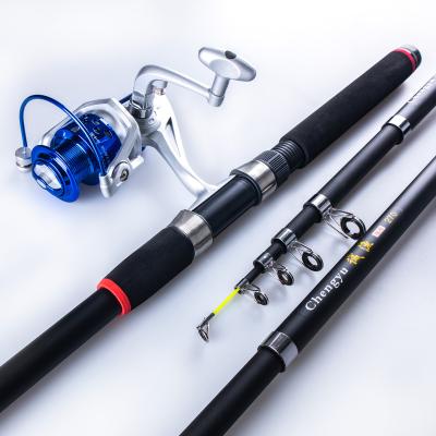 China Glass Reel Seat Wholesale Cast Iron Fishing Rod Manufacturer Sea Fishing Telescopic Spinning Rod for sale