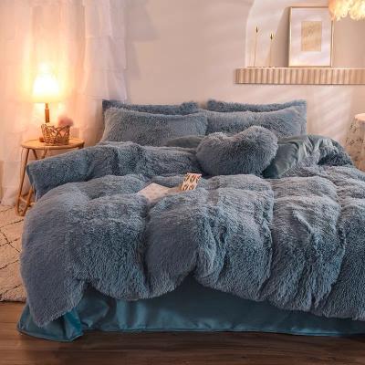 China High Quality All-Season Customized TabsPlush Microfiber Corner Fill Soft Microfiber Quilt Fabric Soft Faux Fur Technology for sale