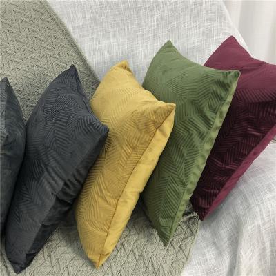 China D20637 45X45 Cm Soft Velvet Anti-pilling Embossing Cushion Covers For Home Decor for sale