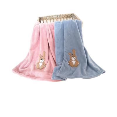 China Anti-pilling Hot Soft Spanish Customized Wholesale Baby Blankets for sale