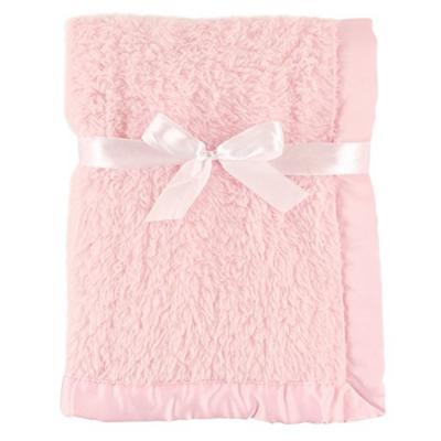 China Anti-pilling F5026 JINHAIMAN Polyester Sherpa Satin Knitted Baby Blanket By Border Super Cute for sale