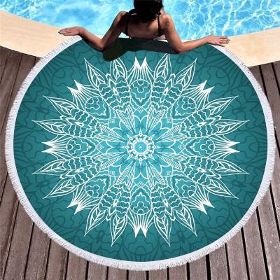 China Prinred QUICK DRY Summer Round Microfiber Siperdry Beach Towel for sale