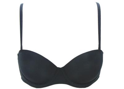 China Vintage Padded Underwire Bra Black White Uplifting Cleavage Retro Bra Smooth for sale