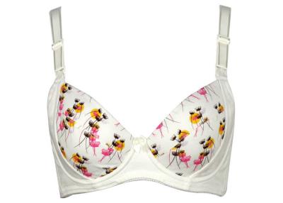 China Pretty 3 Part Cup  Cotton Nursing Bra , Nice Printing Design for sale