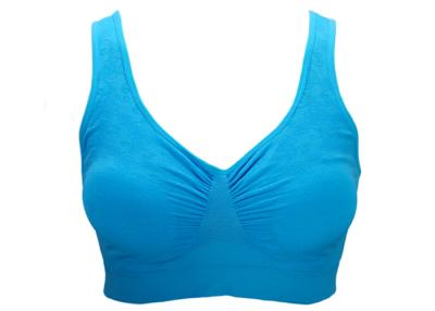 China Seamless lined cup pullover Soft Sports Bra Jacquard Fabric Comfort for sale