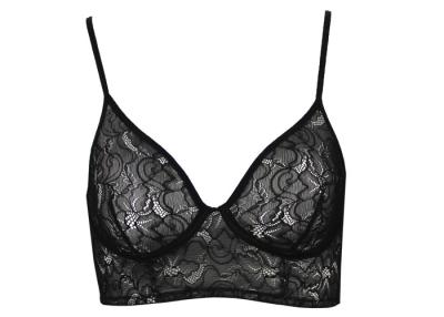 China OEM Black Grace Triangle Cup Lace Bralettes Wirefree leisure style for sale