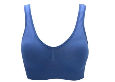 China Blue Seamless Racerback Soft Sports Bra for Full - Busted Comfortable for sale