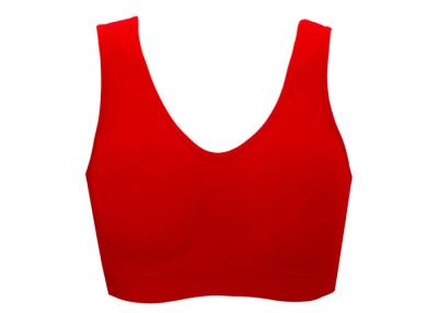 China Fabulous Red Wireless Soft Sports Bra for Full-busted Comfortable for sale