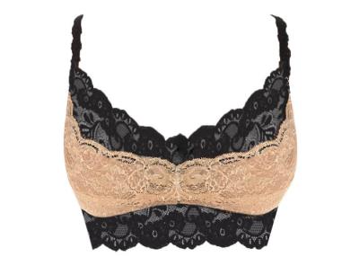 China Fashionable Pull Over Breathable Wirefree Bras for Girls , Flowery Lace Stitched for sale