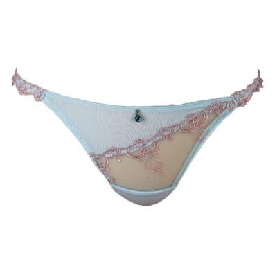 China Noble Elegant Sexy Women Thongs With Delicate Embroidery Lace At Side for sale