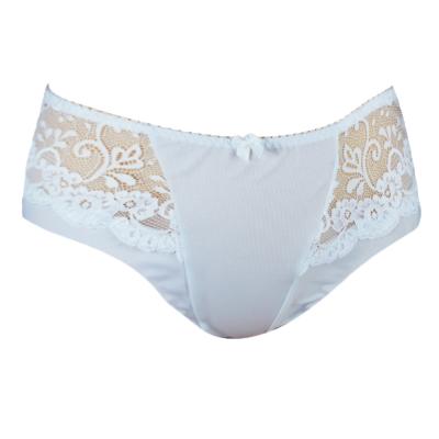 China Light Thin Nylon Double Rab Plus Size Panties Sexy Lace Side Decorative Bow for sale